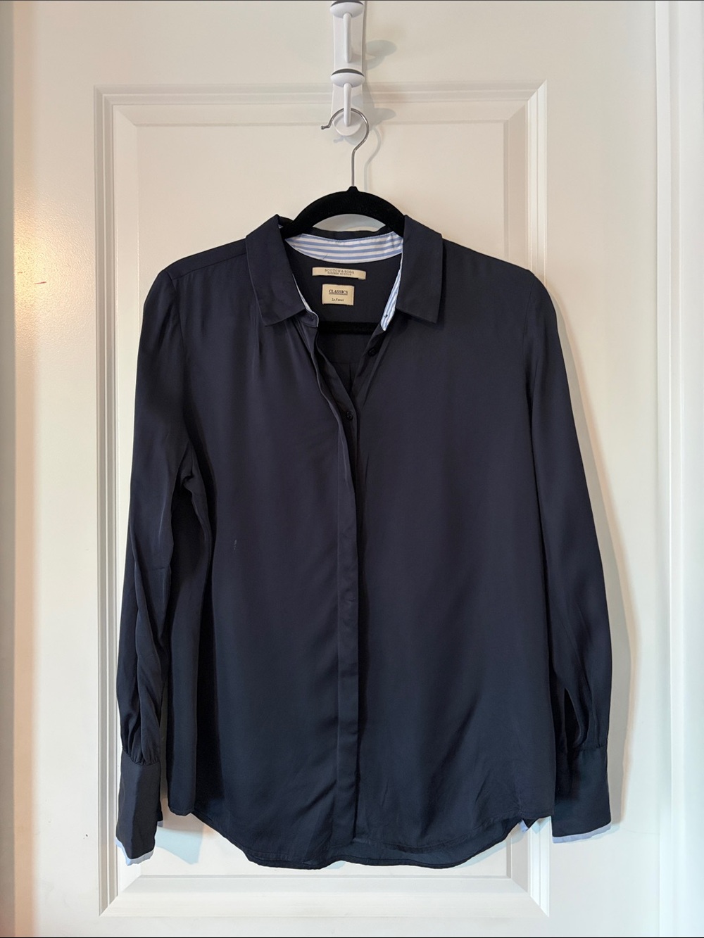 Scotch & Soda Navy Long-Sleeve Button-Up Shirt